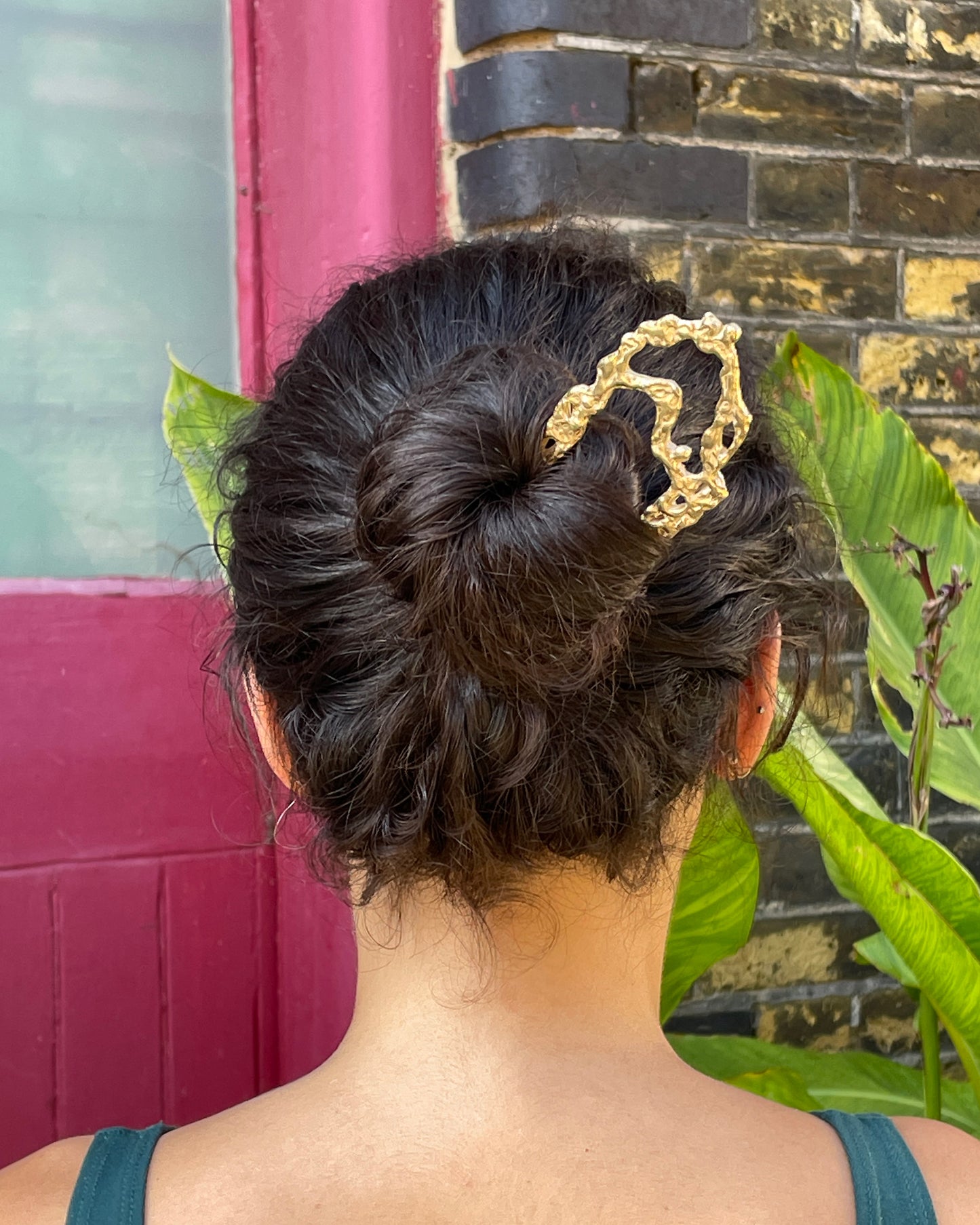 Brass hairpin, hair accessory