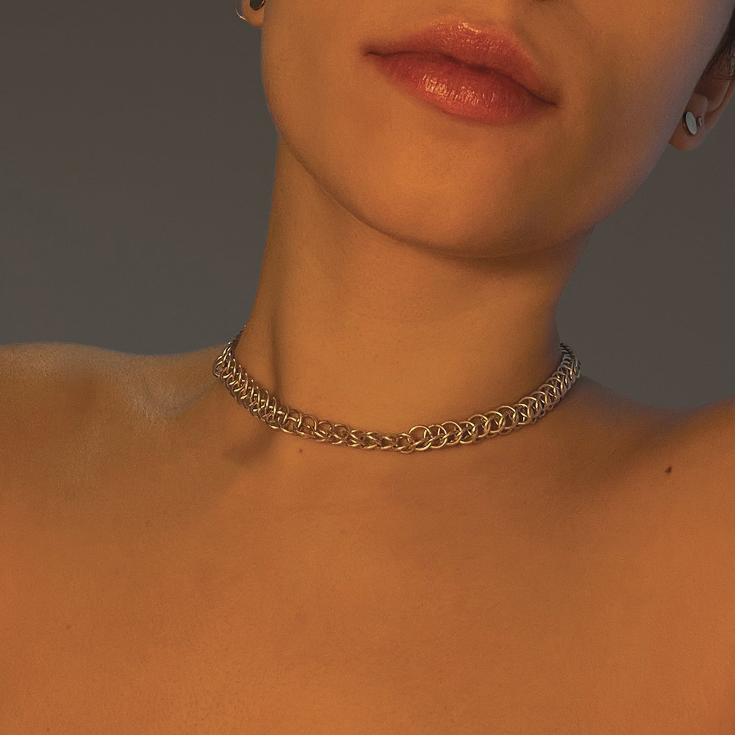 Sterling silver choker chain