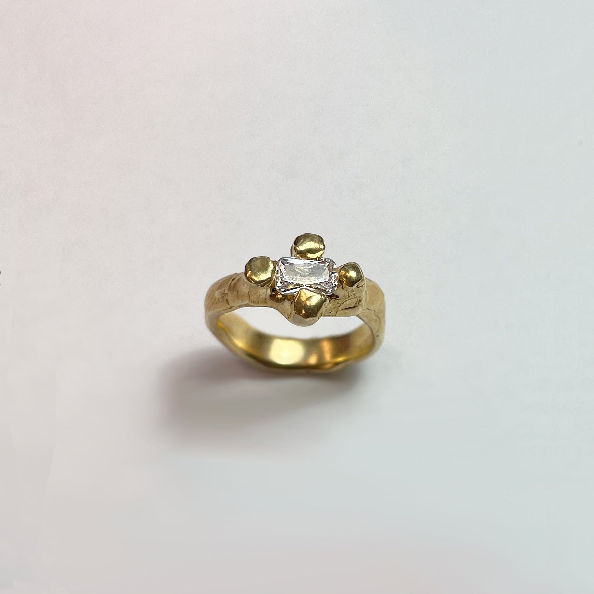 Gold ring with a diamond, engagement ring